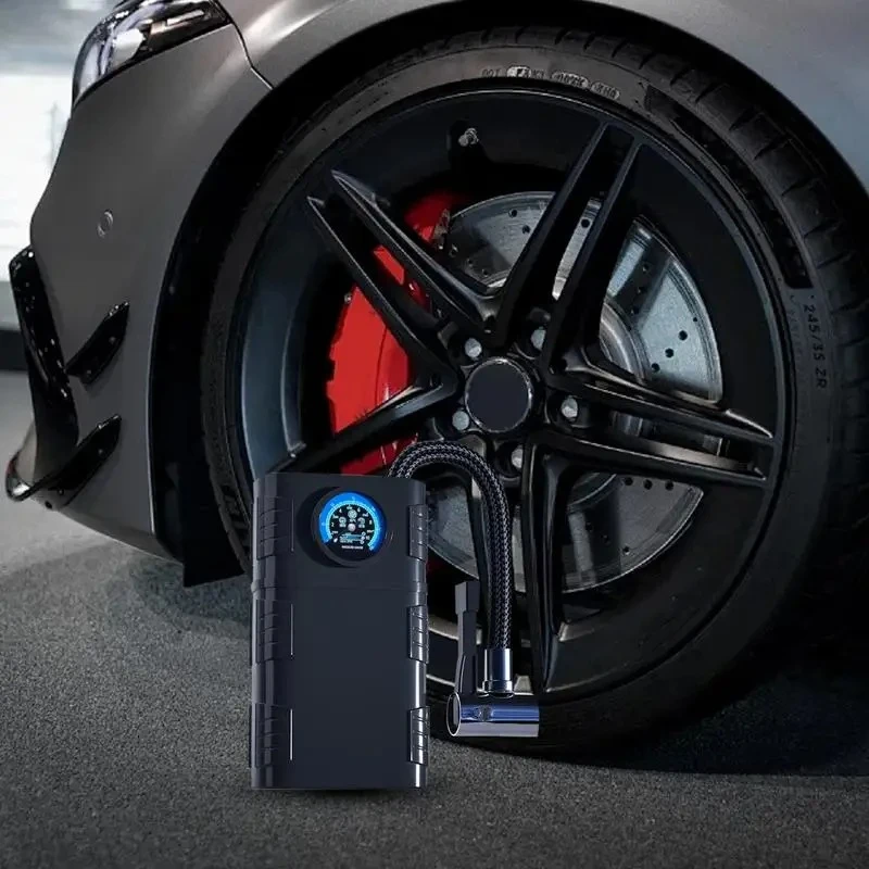 Cordless USB Rechargeable Smart Tire Inflator with LCD Display Wireless Air Pump for Car Motorcycle Bicycle Dual Use