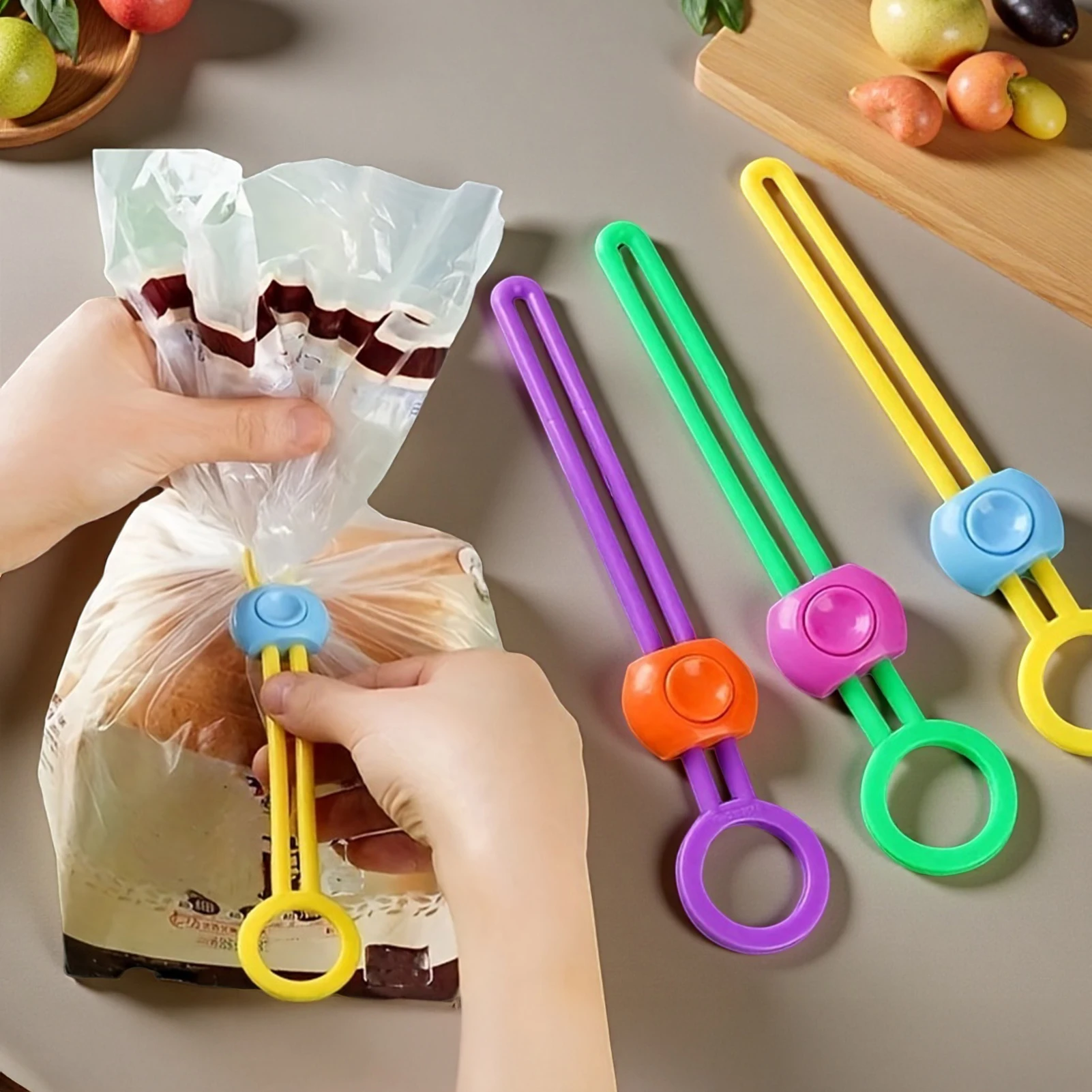 1/5/10pcs 휴대용 가방 보관 씰링 클립 가정용 주방 사무실을위한 무작위 컬러..