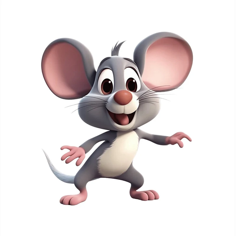 Cute Mouse Wall Sticker Animal Bathroom Toilet Decor Living Room Cabinet Refrigerator Home Decoration Decals wall stickers toilet stickers