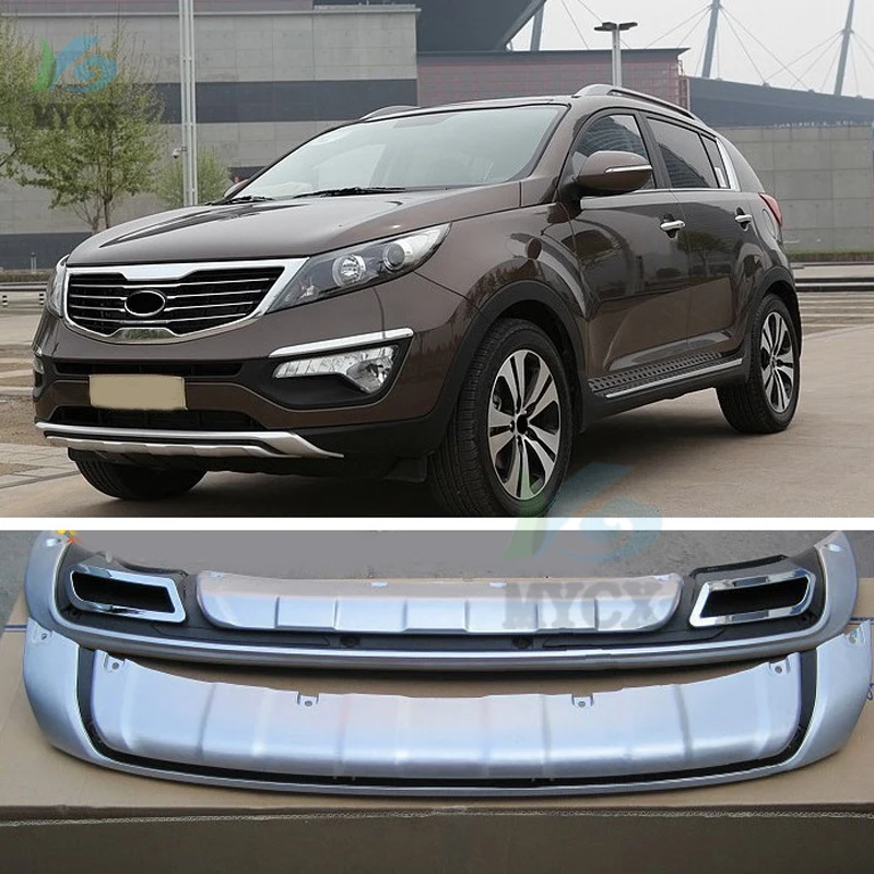 

Подходит для KIA Sportager 2011 2012 2013 2014 высококачественный пластиковый хромированный передний и задний бампер ABS отделка 2012