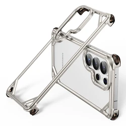 Eary Metal Frameless Phone Case with Ultra - Thin Slim Bumper and Drop Protection (Titanium)