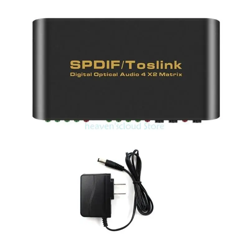 Y88B 디지털 광학 매트릭스 SPDIF 스위처 4INPUT 2Output Easy Control