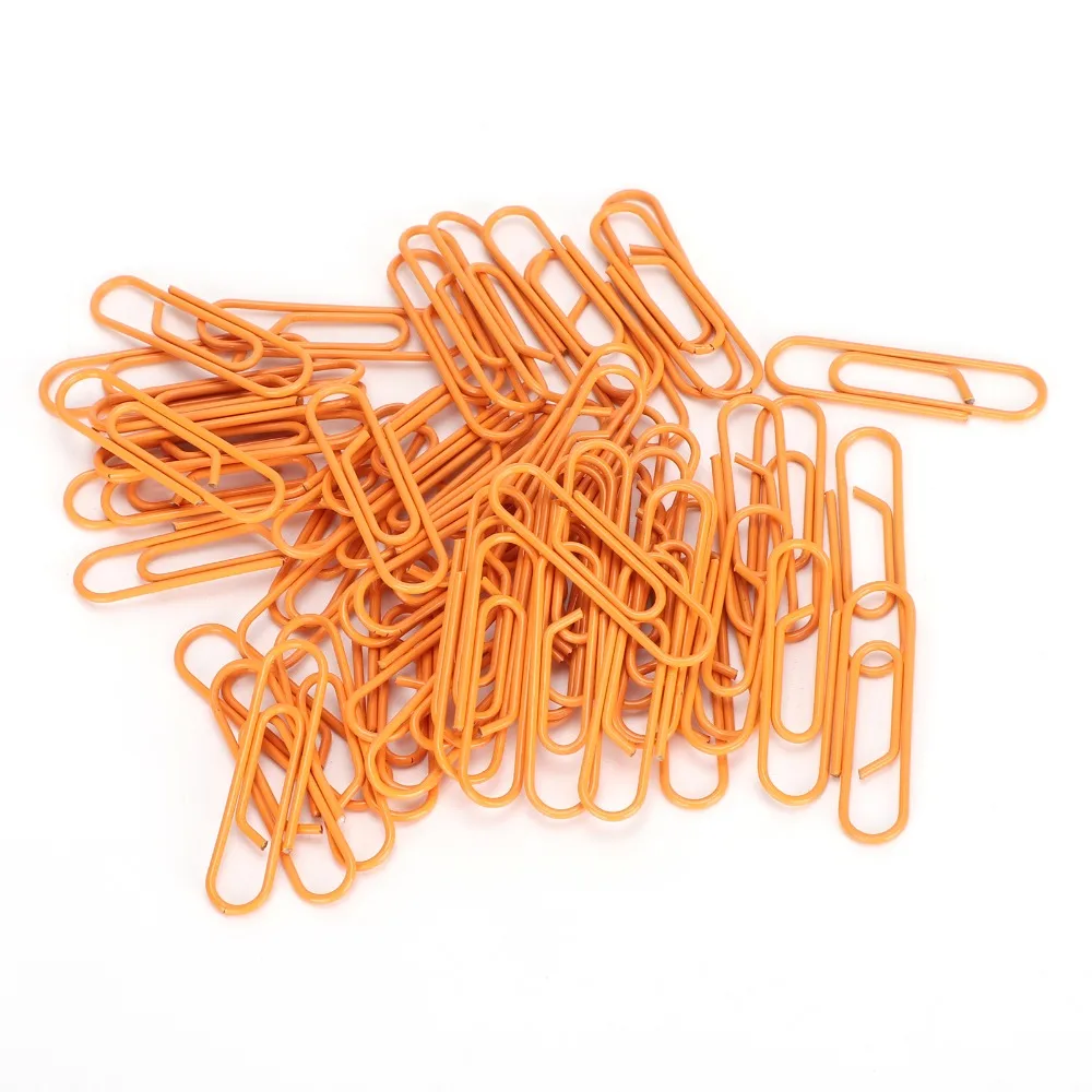 3 상자 종이 클립 금속 PET 코팅 와이어 소형 종이 클립 소형 2.9*0.8cm 파일 분류용 종이 클립