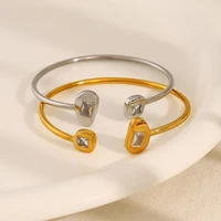 Geometric Simple Luxury Opening Bracelet Fashion Women Trend Jewelry Irregular Unique Wedding Party Gifts Accessories RG413 1
