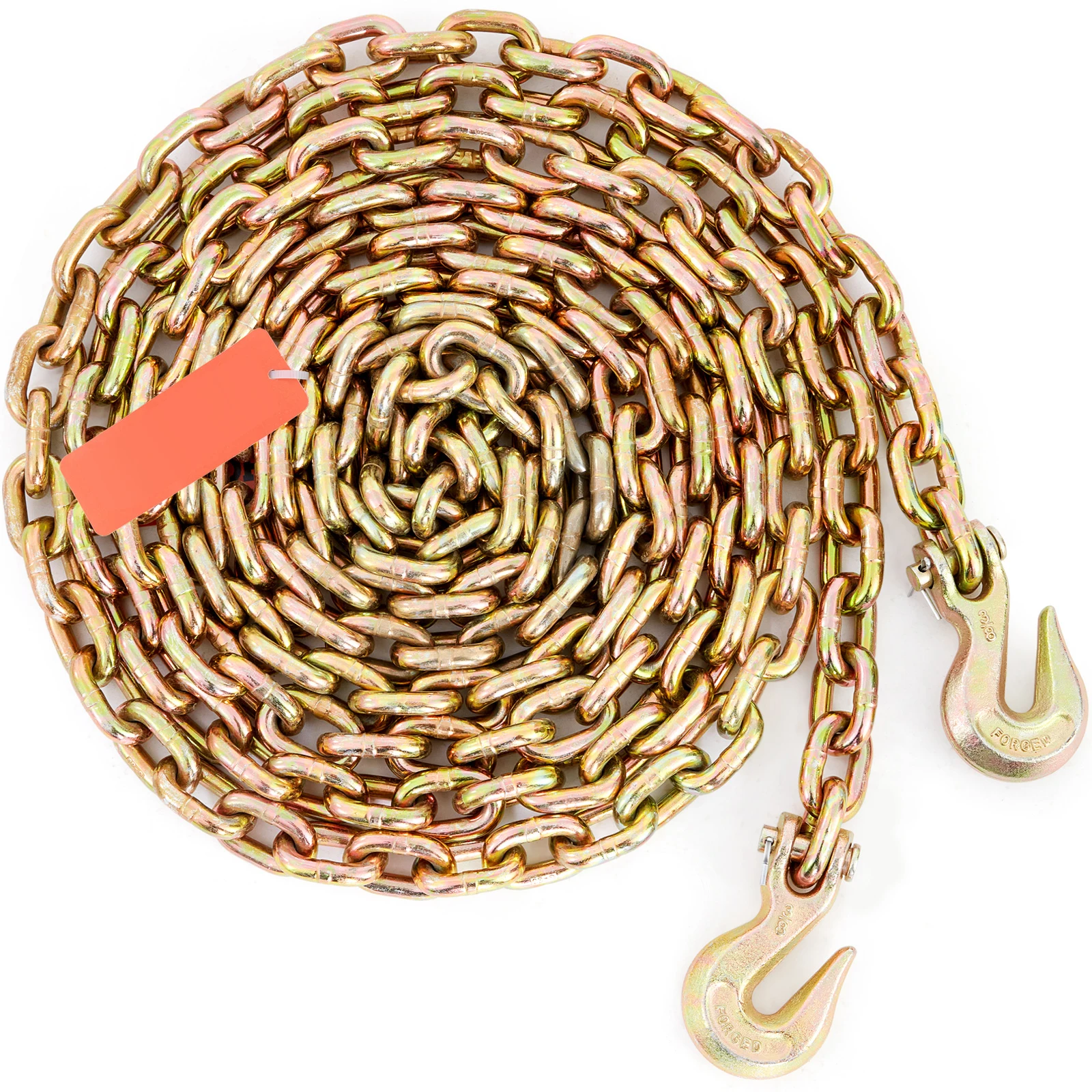 Zinc Plated Steel Binder Chain with Safety Grab Hooks for Logging