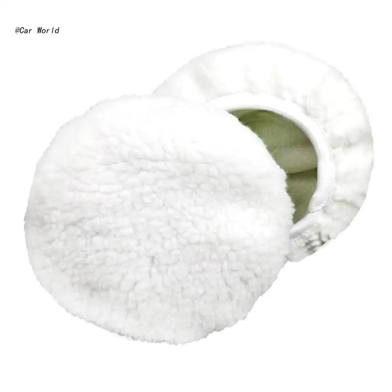 6XDB 2x Car Waxing Applicator Faux Wool Polishing Disc 9 10