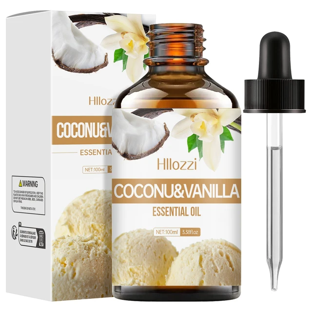 Coconut & Vanilla essential oils can be used for body massage, DIY candle and soap making, long lasting fragrance, alcohol free. 1