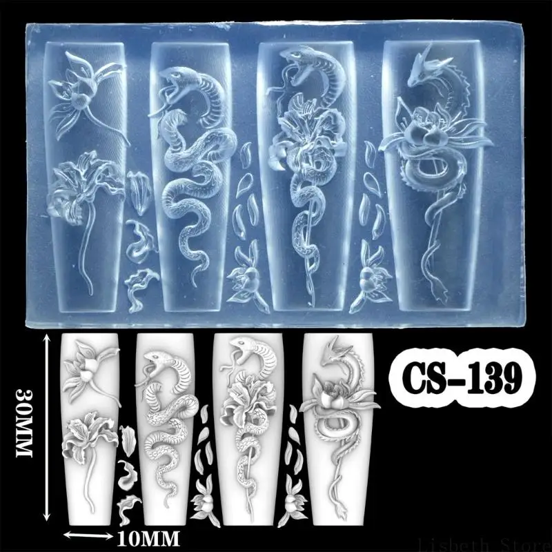 Flexible Silicone Carving Flower Art Mold for Crafting Intricate 3D Floral Designs in DIY Projects