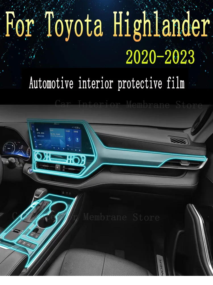 

For Toyota Highlander 2023 Gearbox Panel Navigation Screen Automotive Interior TPU Protective Film Cover Anti-Scratch Sticker