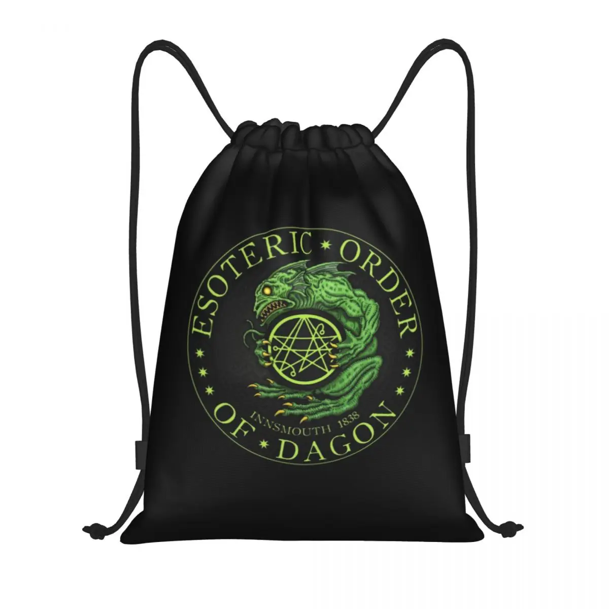 

Custom The Call Of Cthulhu Drawstring Backpack Bags Lightweight Lovecraft Mythos Monster Gym Sports Sackpack Sacks for Yoga