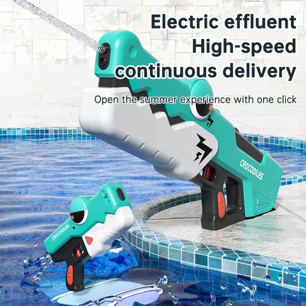 Electric Multi Shot Gun Festival Toys Automatic Absorption Powerful Water Spraying For Children_voghion.com