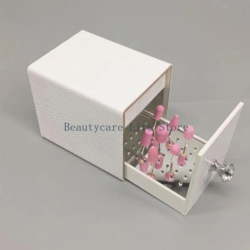 652C 블루 라이트 방진 보관 상자 네일 드릴 여성용 홈 살롱 사용 40홀 USB