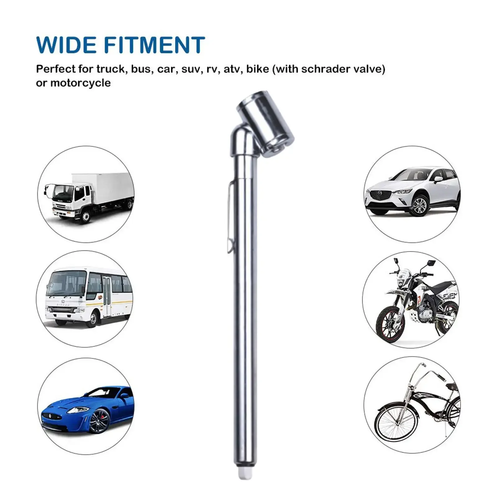 Heavy-Duty-Pencil-Type-Dual-Foot-Tire-Pressure-Gauge-Air-Measurement ...