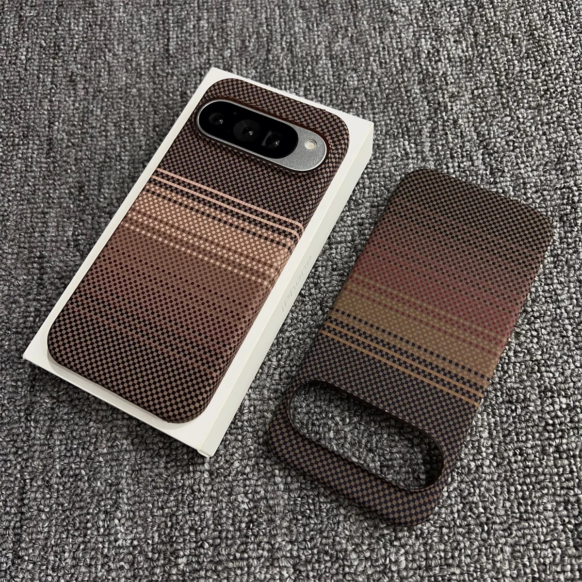 Slim Frameless Carbon Fiber Pattern Phone Case with Magsafe Compatibility and Shockproof Design