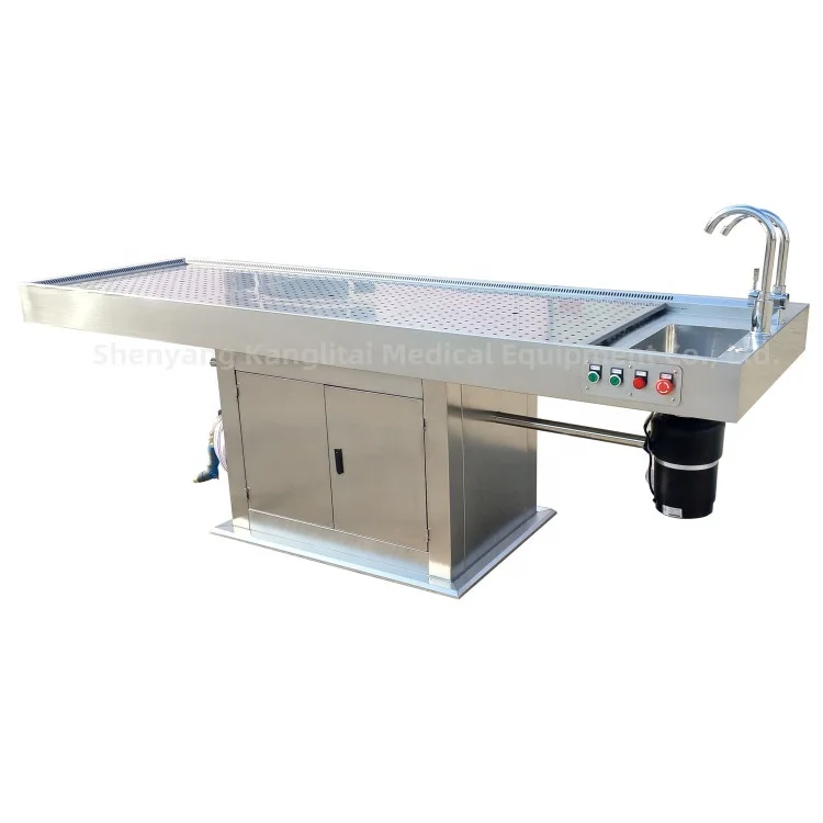 Antiseptic SUS304 mortuary autopsy table laboratory hospital autopsy table