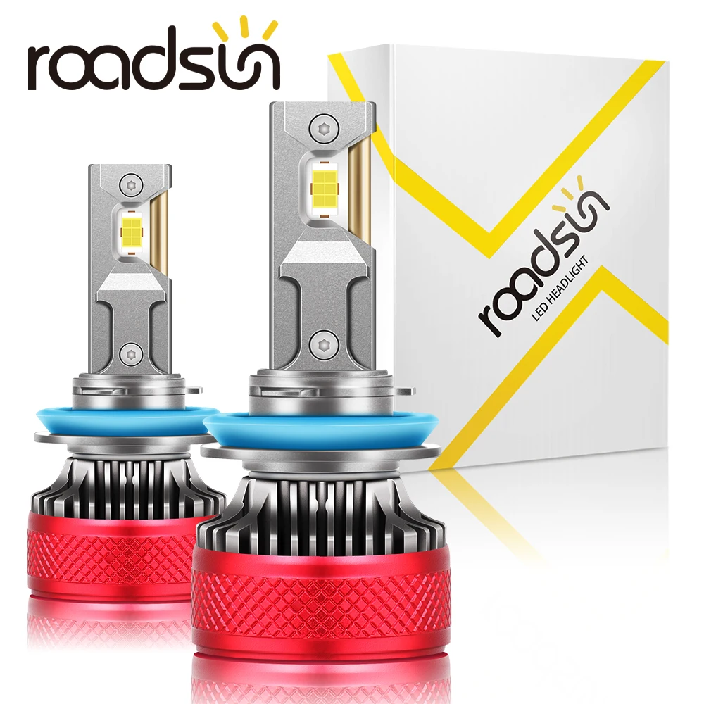 

roadsun 2Pcs H11 LED Bulbs Canbus Lights H11/H8/H9 High Low Beam Spot LED 6000K White Halogen Replacement Headlight H16 Fog Lamp