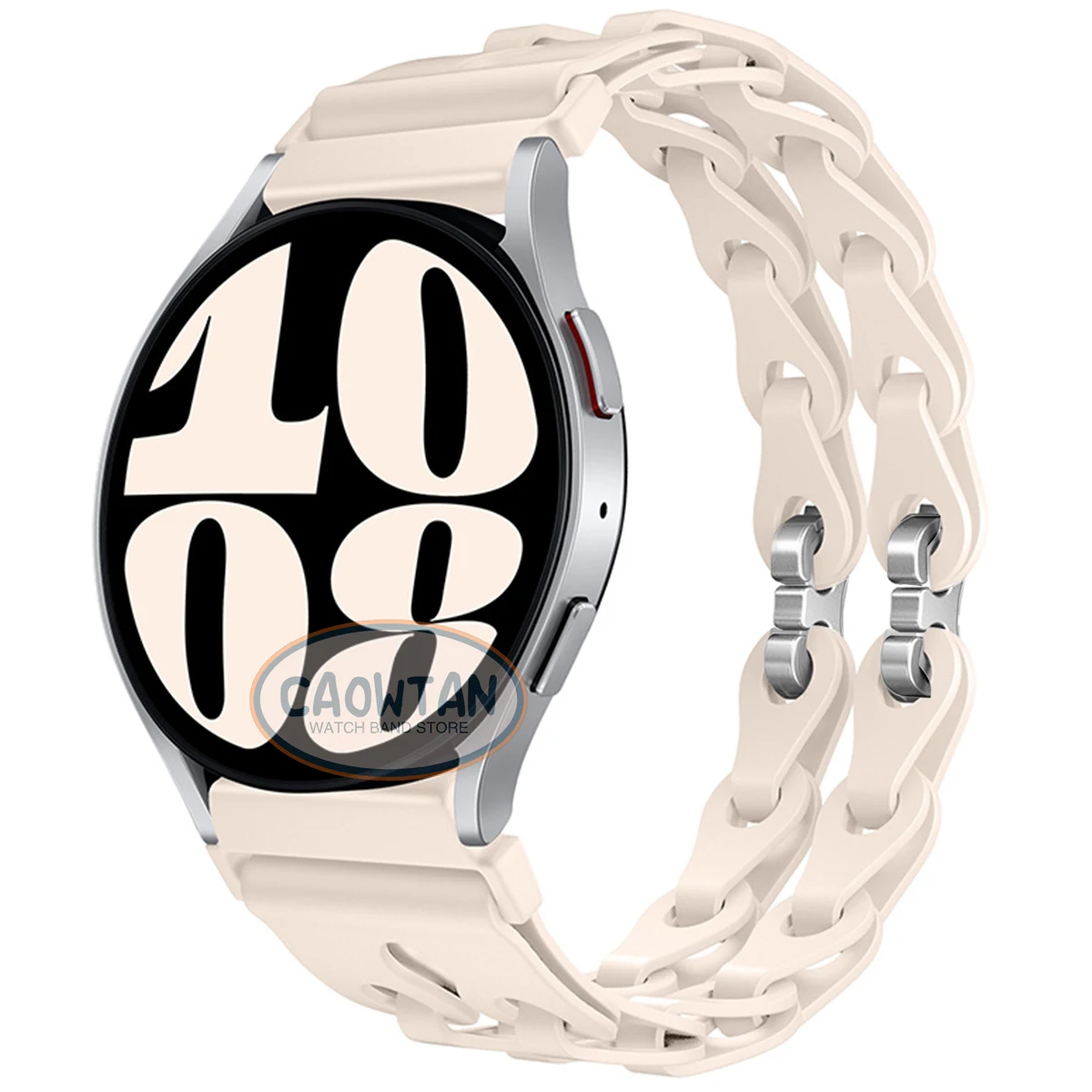Stylish Silicone Chain Strap for Smartwatches - Multiple Sizes Available