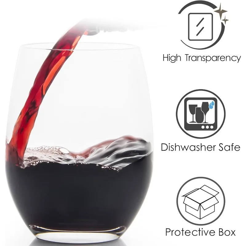 Stemless Wine Glass Set (12pcs) 3