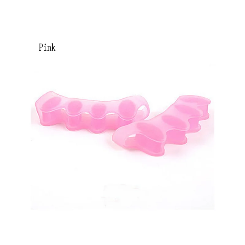 4 Holes Silicone Pedicure Foot Care Pedicure Tool for Legs Finger Toe Separator Divider Thumb Bunion Hallux Valgus Protector toe separators toe spreader finger toe separator toe protectors