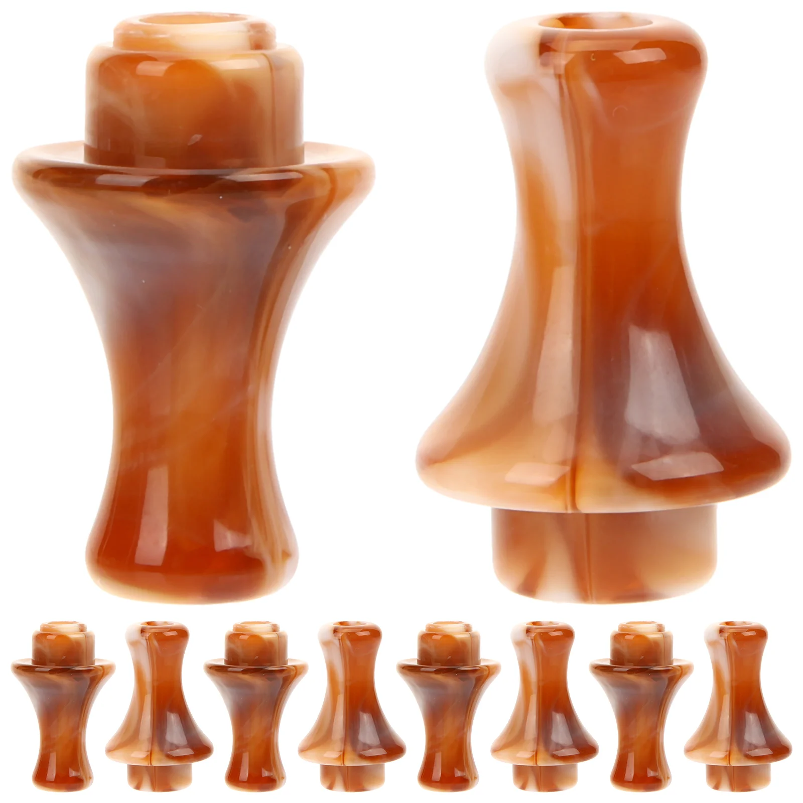 

16 Pcs Cucurbit Musical Instruments Portable Hulusi Mouthpieces for Learning Playing Resin Material Universal