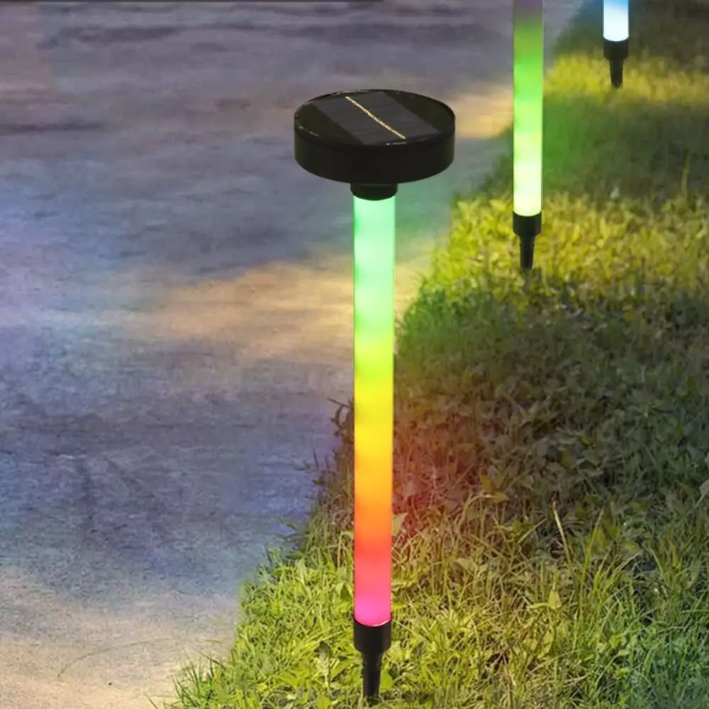 Waterproof Design Solar Pathway Lights 10LED Lighting RGB LED RGB Color Changing Lights Solar Powered 1200mAh Battery