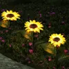 1PC Sunflower Solar Lights Outdoor Decor Sunflower Yellow Flower Lights Decorative Waterproof  Patio Lawn Garden Yard Pathway 4