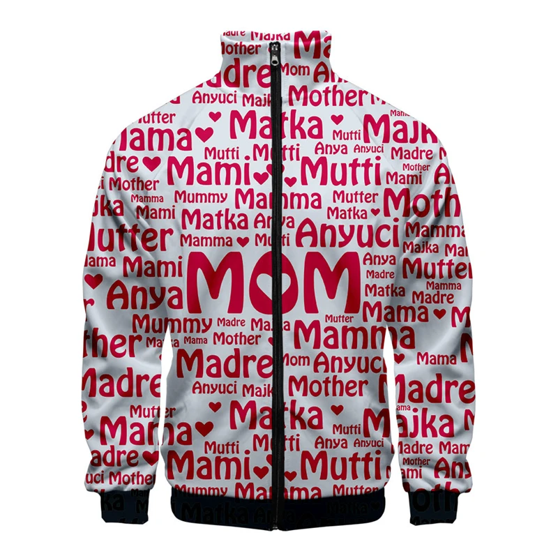 thumbnail image 1 of Nuevas chaquetas Ni con estampado 3D para el Día de la Madre, chaqueta con cremallera para hombre y mujer, ropa informal de moda, ropa para hombre, abrigo con capucha, 1 of 4