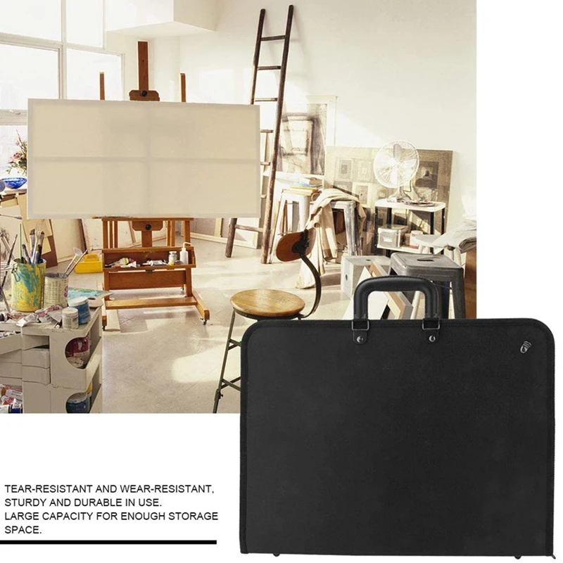 Art Portfolio Case with Zipper art portfolio case Artist Carrying Case Poster Board Tote Bag for Art Storage Folder
