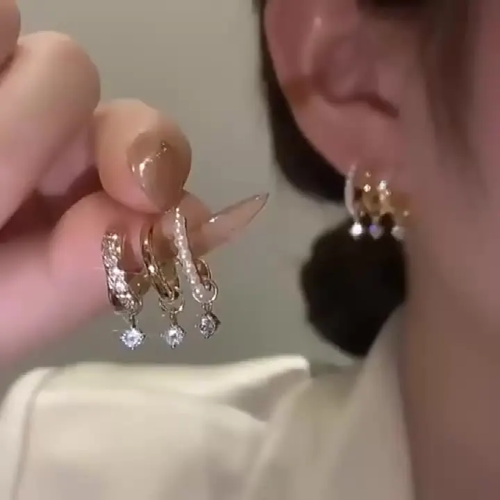 韓国発【LAZY DAWN】two-tone layered earring E011☆ピアス 韓国発【LAZY DAWN】two-tone layered earring E011☆ピアス
