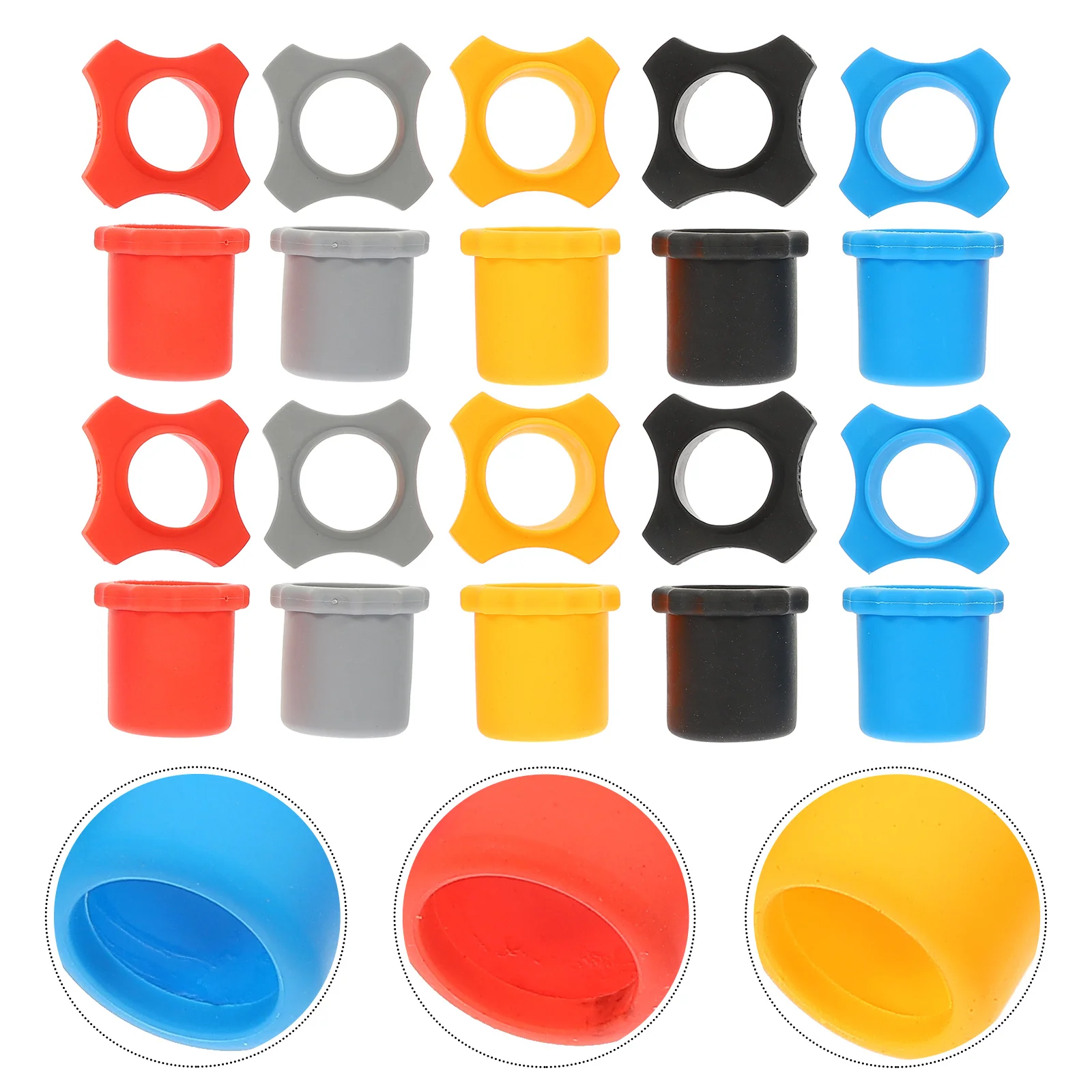 

10 sets of Anti-Rolling Mic Rings Wireless Handheld Microphone Rubber Ring
