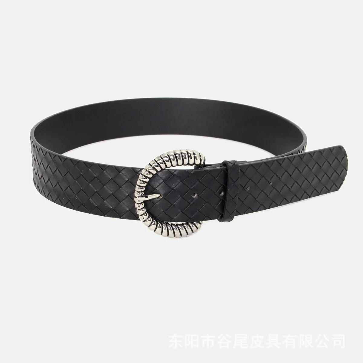 

High-grade women's wide belt plaid PU leather black belt women's decoration simple and versatile Korean jeans with fashion