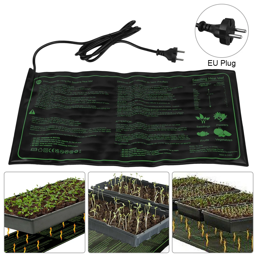 Seedling Heating Mat 50x25cm Waterproof Agriculture Tools Plant Seed Germination Propagation Clone Starter Pad seedling heat mat
