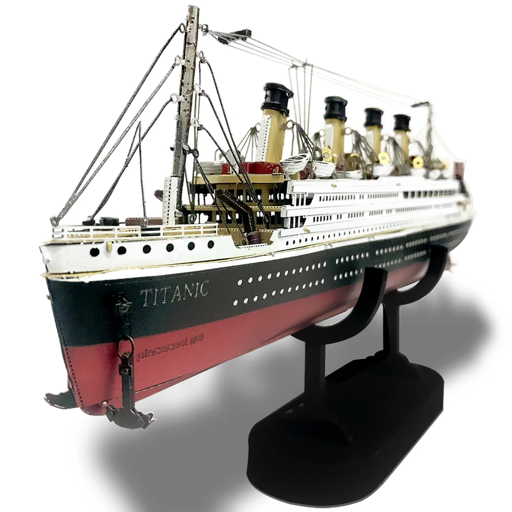 Piececool 3d Metal Puzzles Gifts for Adults Titanic Ship Model 226pcs Cruise Jigsaw Toys Building Kits Home Decoration remote control ship model methanol racing boat metal float chamber oil balance float cup