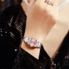 Luxury Women's Watch 29mm Fashionable Stainless Steel Rhinestone Pink Minimalist Girl Clock Outdoor Travel Women Wrist Watches 3