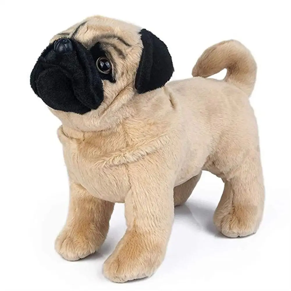 Birthday Gifts Kids Toy 33cm Stuffed Toy Standing Lifelike Dog Plush Toys Pug Dog Plush Stuffed Animals Plush Dog
