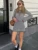 Striped Knit Sweater Mini Dress Female Patchwork High Waist Contrast Zebra Printed Beach Dress Women Knitwear Dress Autumn