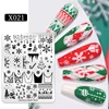 NICOLE DIARY Leaves Flower Nail Art Stamping Plates Drawing Template Geometric Stripe Line 3D Image Stencil Mold Printing Tools 5