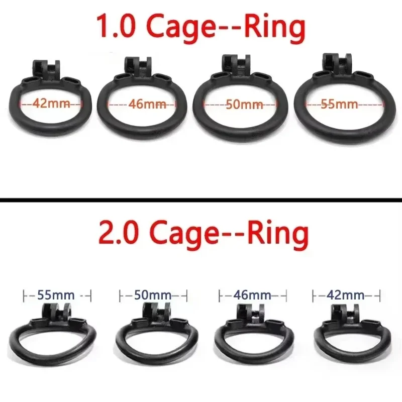 Penis Chastity Cage Chastity Lock Sex Toy Four Rings For Sissys Men