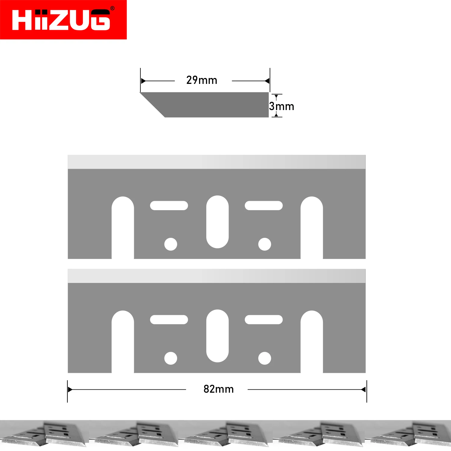 82mm TCT Wood Planer Blades Knives Fit for Portable DEWALT DCP580 Makita Bosch Ryobi Handle Planer 10pcs