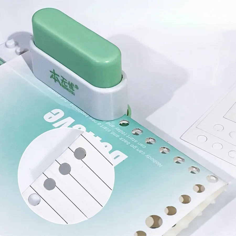 1PC 5- Hole Punch for Binder: Office Desk Organizer - Perfect for DIY Binding of Notebooks and Files, Craft Paper Punch Tool - 2