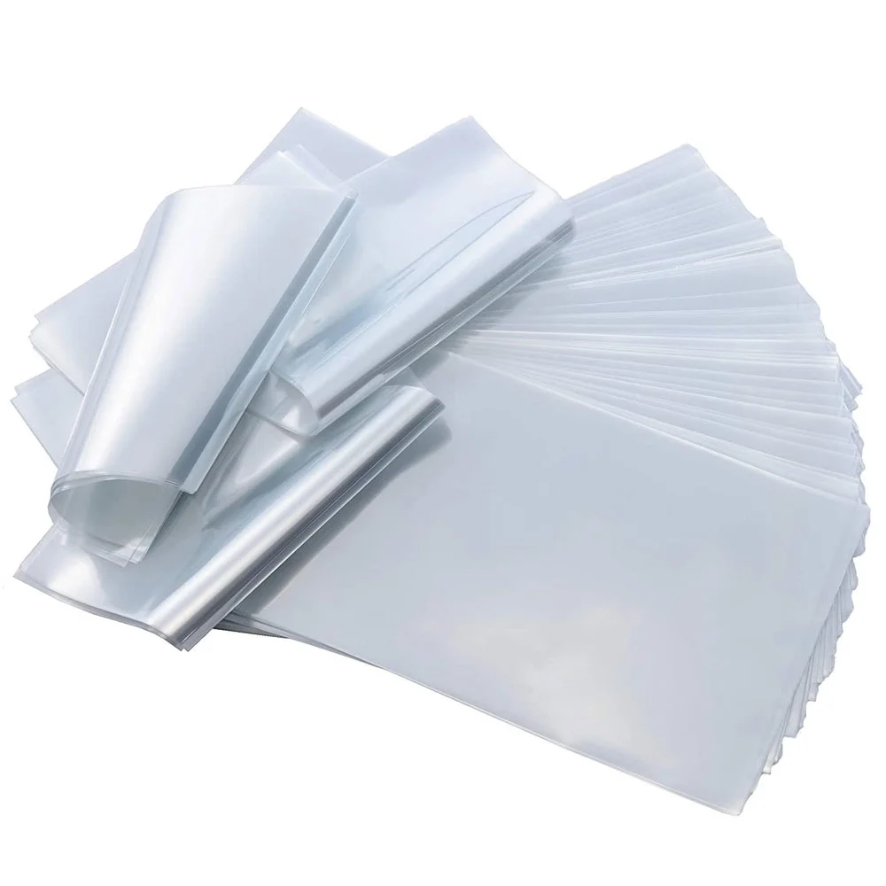 thumbnail image 1 of 10 piezas de envoltura termorretráctil de PVC, película termorretráctil de PVC, bolsas termorretráctiles de PVC transparentes sin olor para zapatillas, libros, protectores de zapatos grandes, 1 of 5