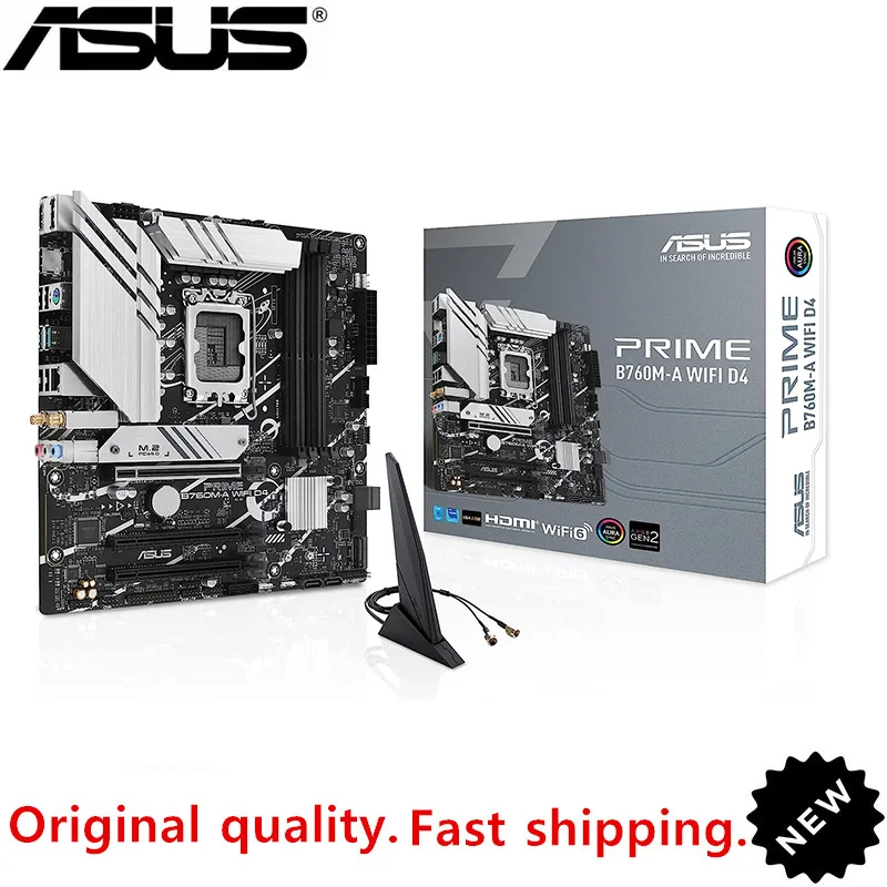 Nuovo Per Intel B760 Per Asus Prime B760M-A Wifi D4 Lga 1700 Ddr4 Supporto Per Scheda Madre Desktop Originale 12300F 12400