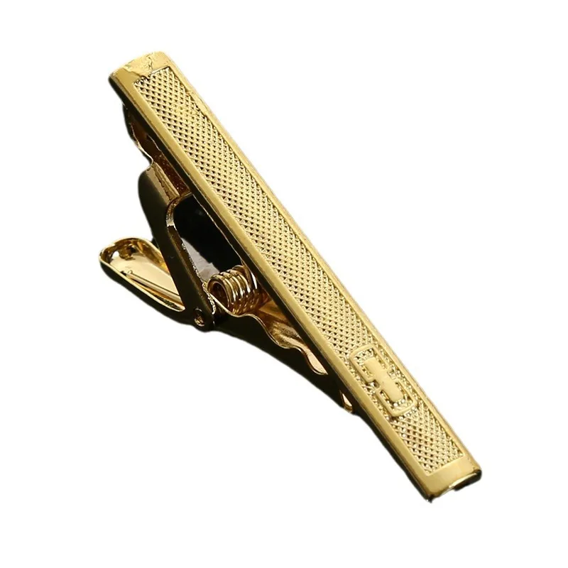 Men's fashion business simple suit accessories tie clip trendy high-end gold line formal wear professional collar clip men
