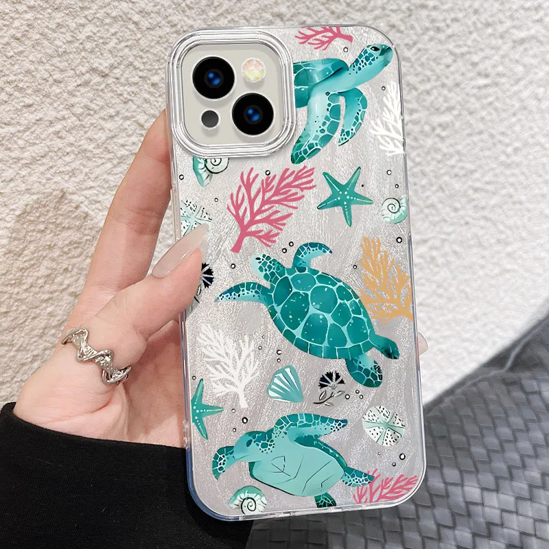 Ocean Sea Turtle Design Phone Case - Durable Hard PC+TPU Back Cover