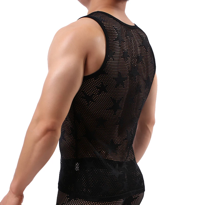 Men's Breathable Mesh Tank Top | Sleeveless Bodybuilding Shirt | Men's Fitness Vest mens mesh see thru underwear