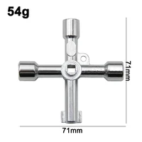 Tournevis à main multifonctionnel 4 en 1 croisé Portable en argent, combinaison de têtes de tournevis à douille pour bricolage 2