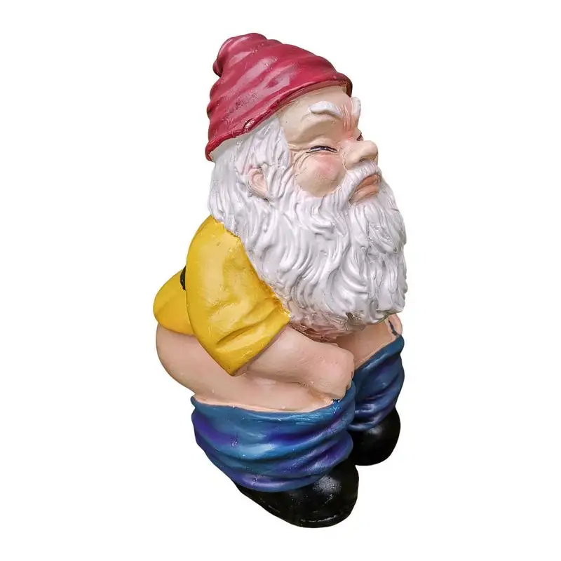 

Pooping Gnome Garden Statue Naughty Pooping Gnome Lawn Dwarf Figurines Sculptures Indoor Outdoor Cute Sculpture Outdoor Patio