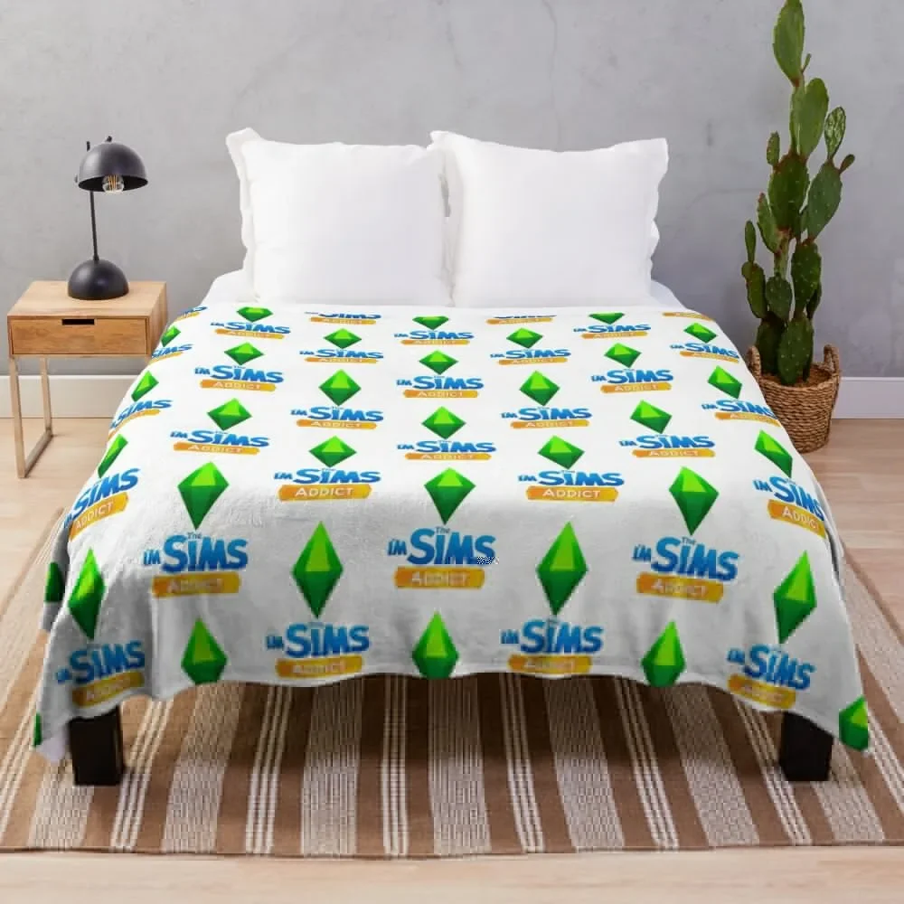 

I'm The Sims Addict Throw Blanket Fashion Sofas Furry Bed covers Winter beds Blankets