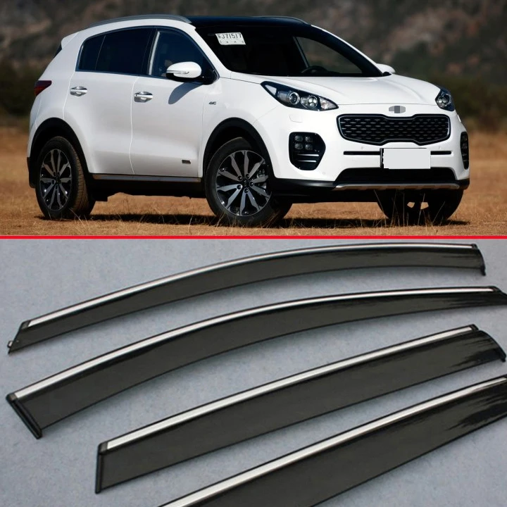 

Window Wind Deflector Visor Rain/Sun Guard Vent For KIA Sportage 2016 2017 2018 Car Accessories Stickers