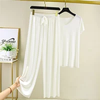 Ensemble deux pièces femme : haut et pantalon – Nouvelle collection été 2026 – Tenue décontractée et élégante pour les vacances – Pantalon large 5